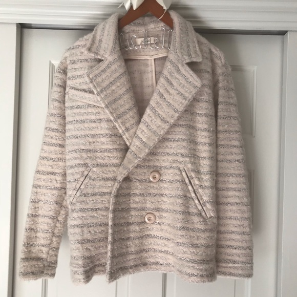 Elodie Jackets & Blazers - Light pink and gray pea coat Elodie Jackets & Blazers - Light pink and gray pea coat